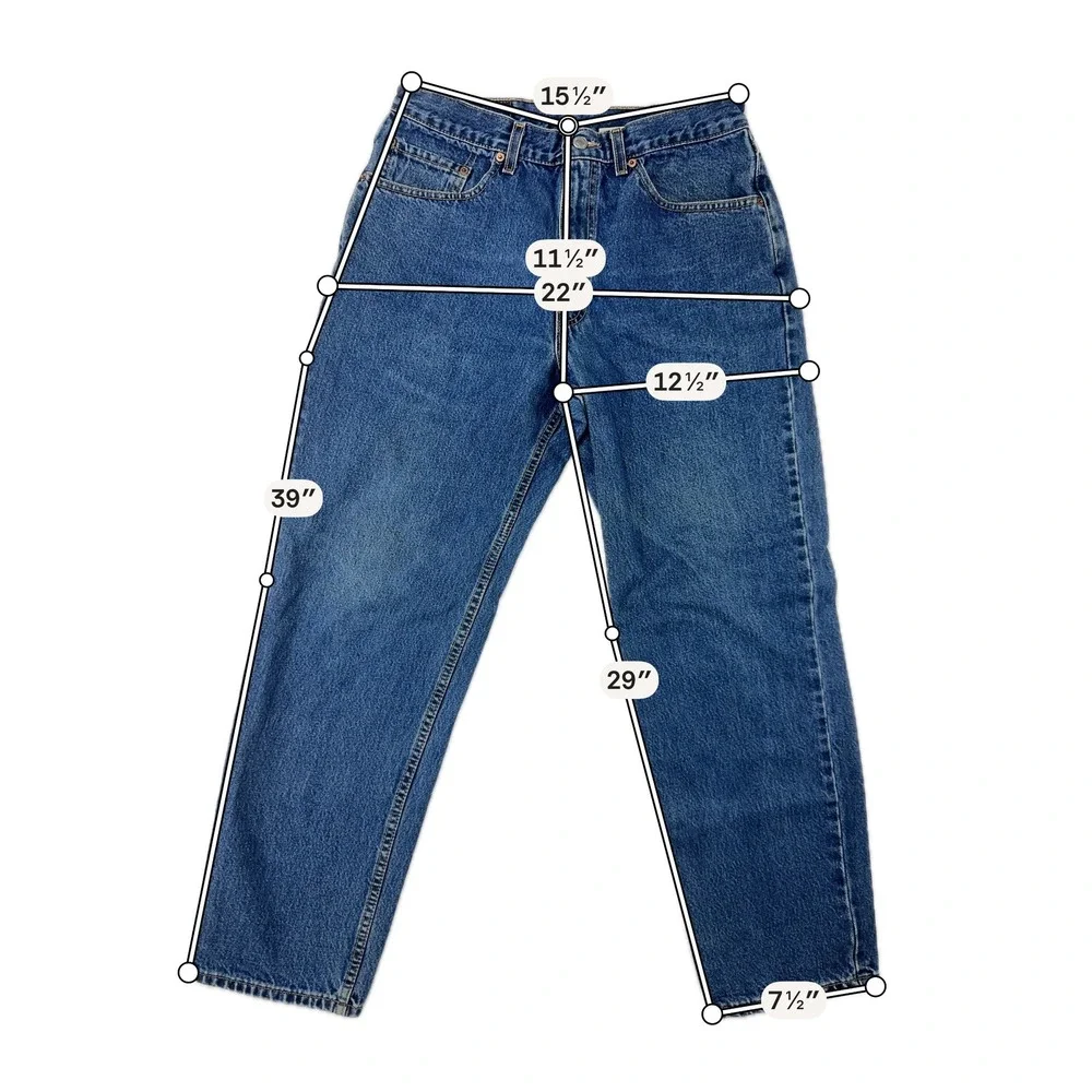 Levi's‎ 550 Jeans Mens 34x30 Blue Relaxed Fit Tapered Leg Denim 100% Cotton VTG